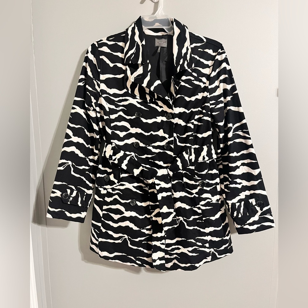 Kristin Davis Zebra print Trench Coat